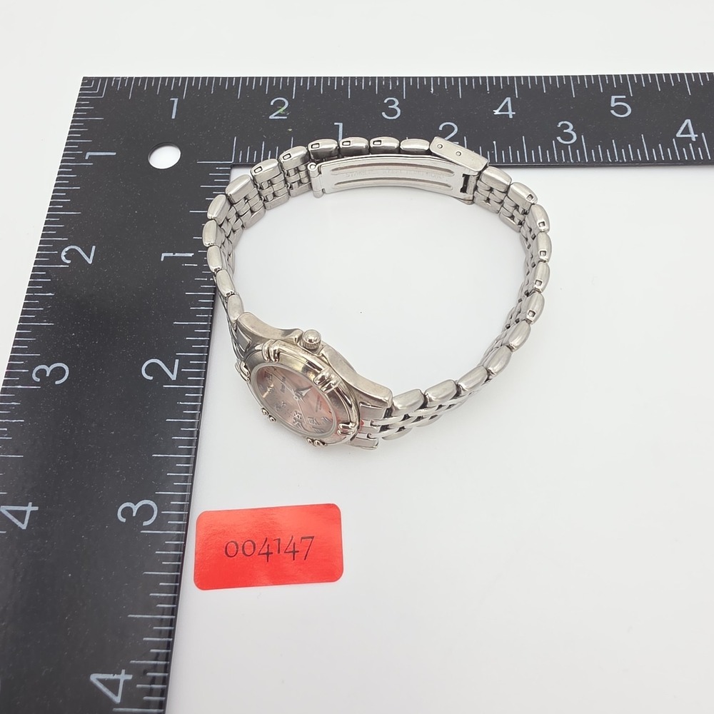 Vtg Ladies ARMITRON Watch Pink Dial Stainless Steel New Battery FREE $HIPPING!! - Picture 12 of 12